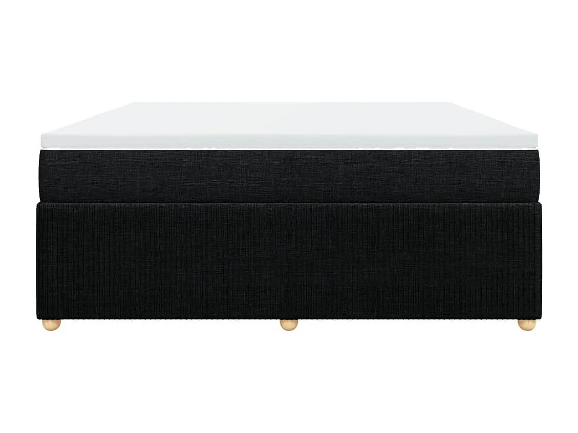 Boxspring met matras stof zwart 180x200 cm