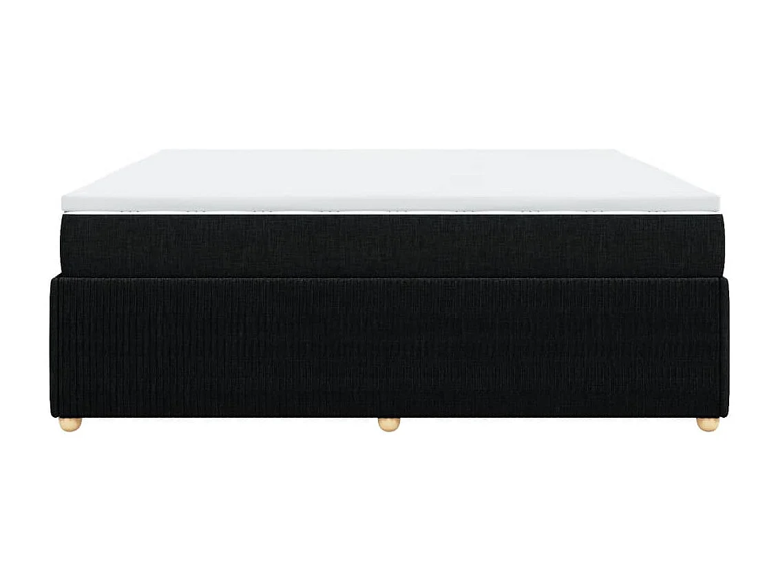 Boxspring met matras stof zwart 180x200 cm