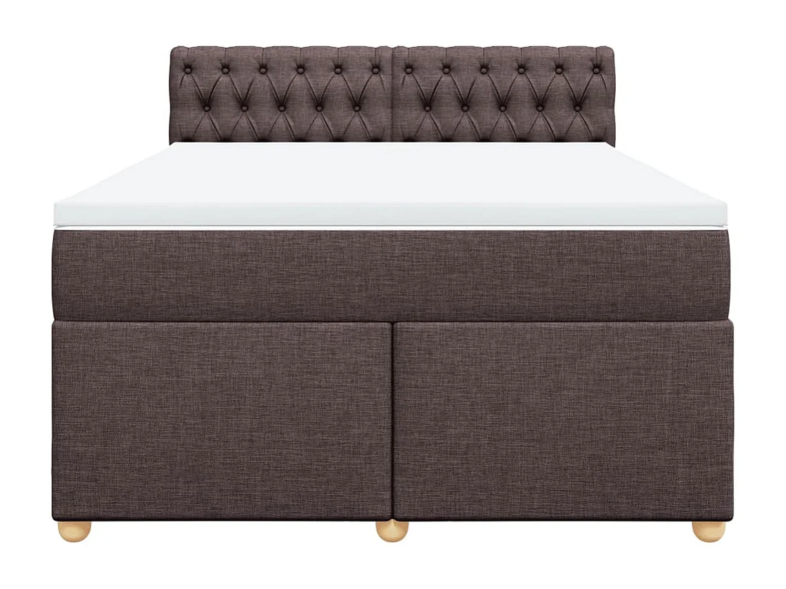 Sommier à lattes de lit avec matelas Marron foncé 160x200 cm