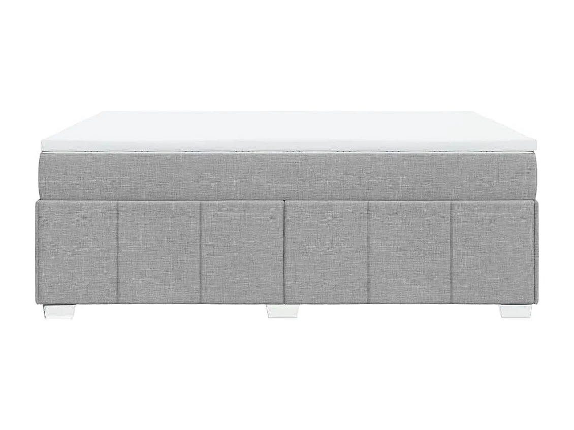 Boxspring met matras stof lichtgrijs 160x200 cm