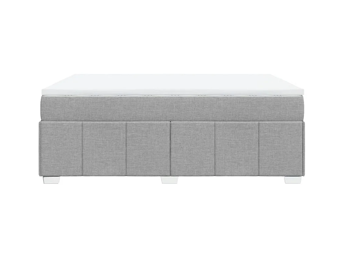 Sommier à lattes de lit avec matelas Gris clair 160x200cm Tissu