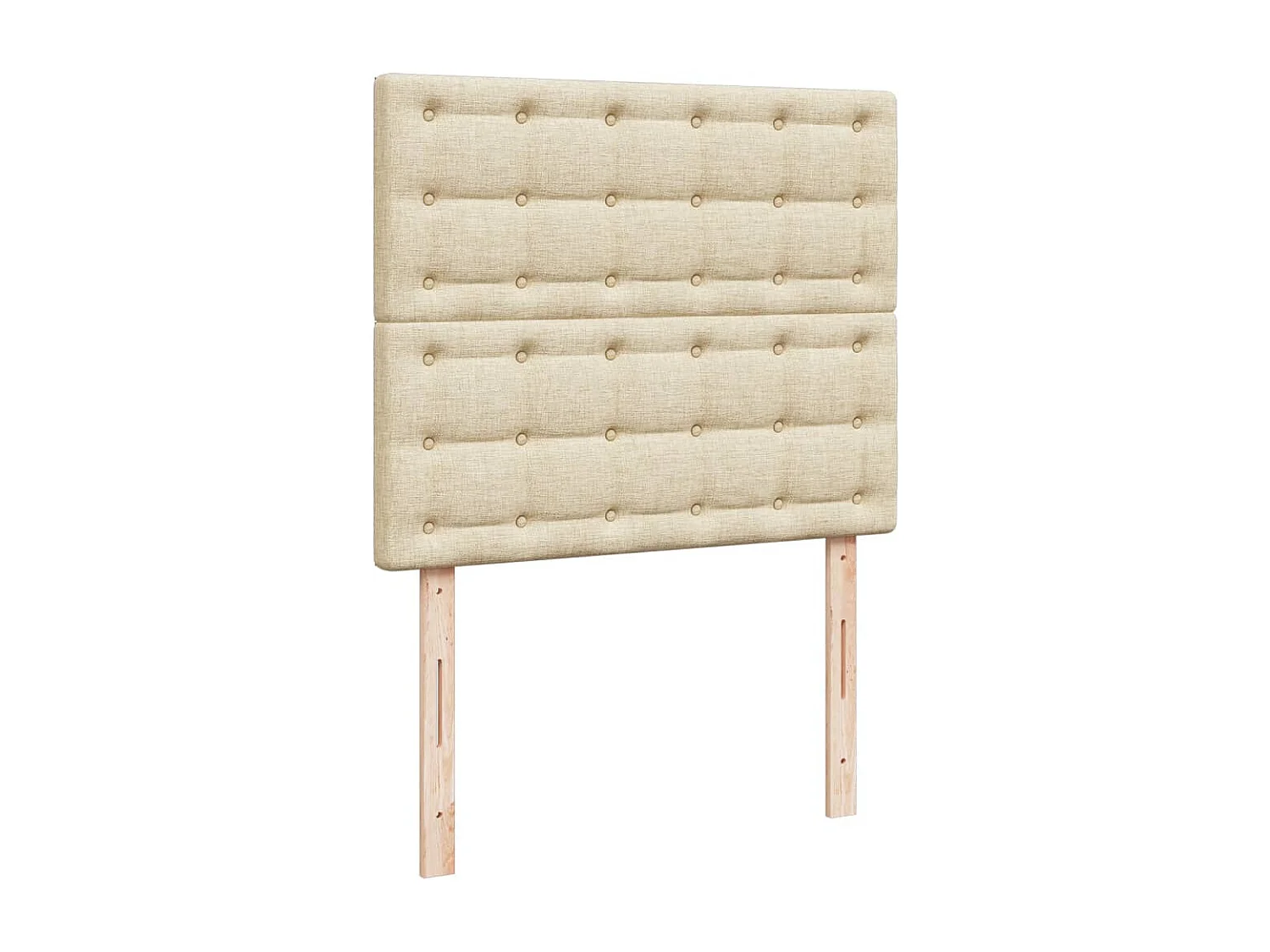 Sommier à lattes de lit avec matelas Crème 120x200 cm Tissu