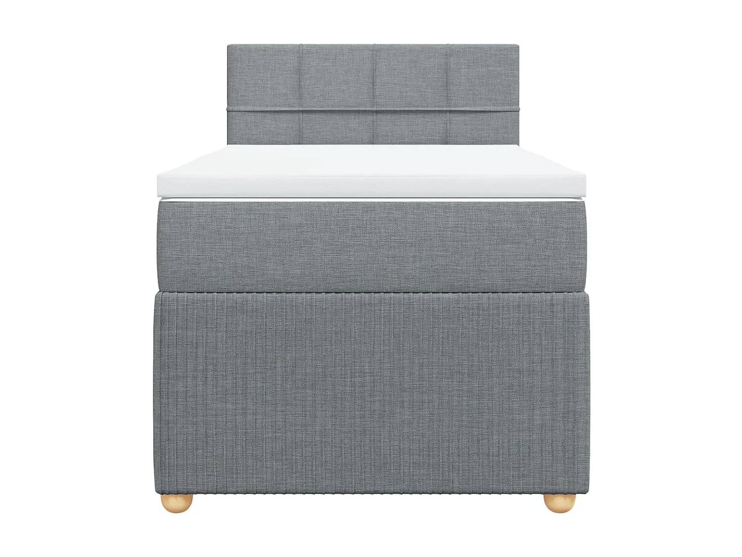 Sommier à lattes de lit avec matelas Gris clair 90x200 cm Tissu