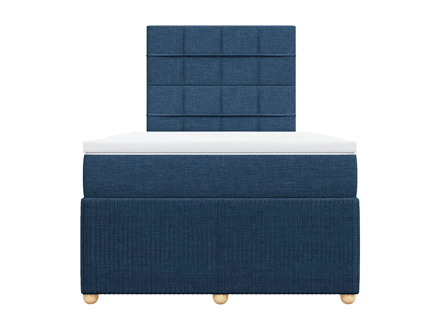 Sommier à lattes de lit avec matelas Bleu 120x200 cm Tissu