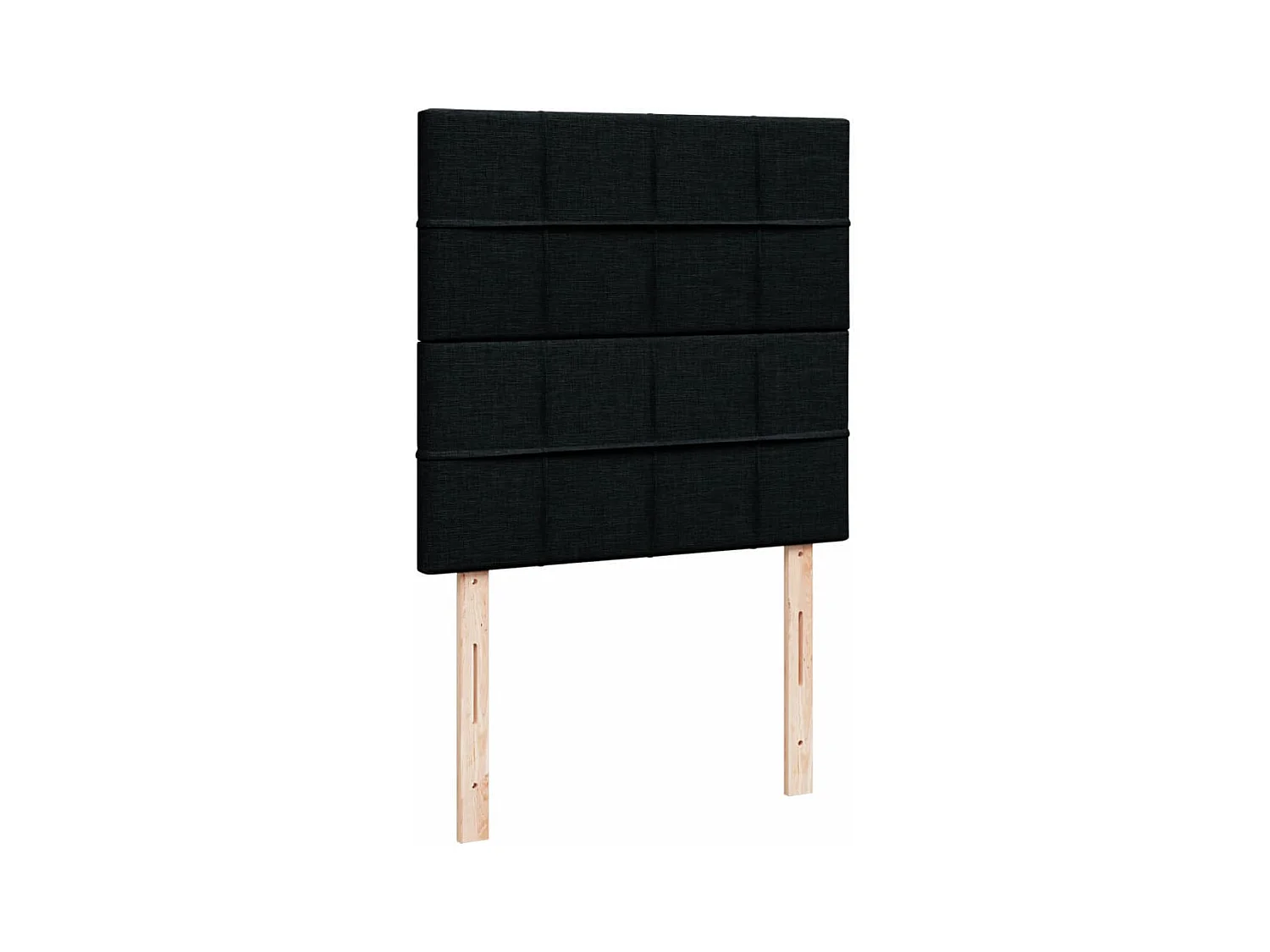 Cama com molas/colchão 80x200 cm tecido preto
