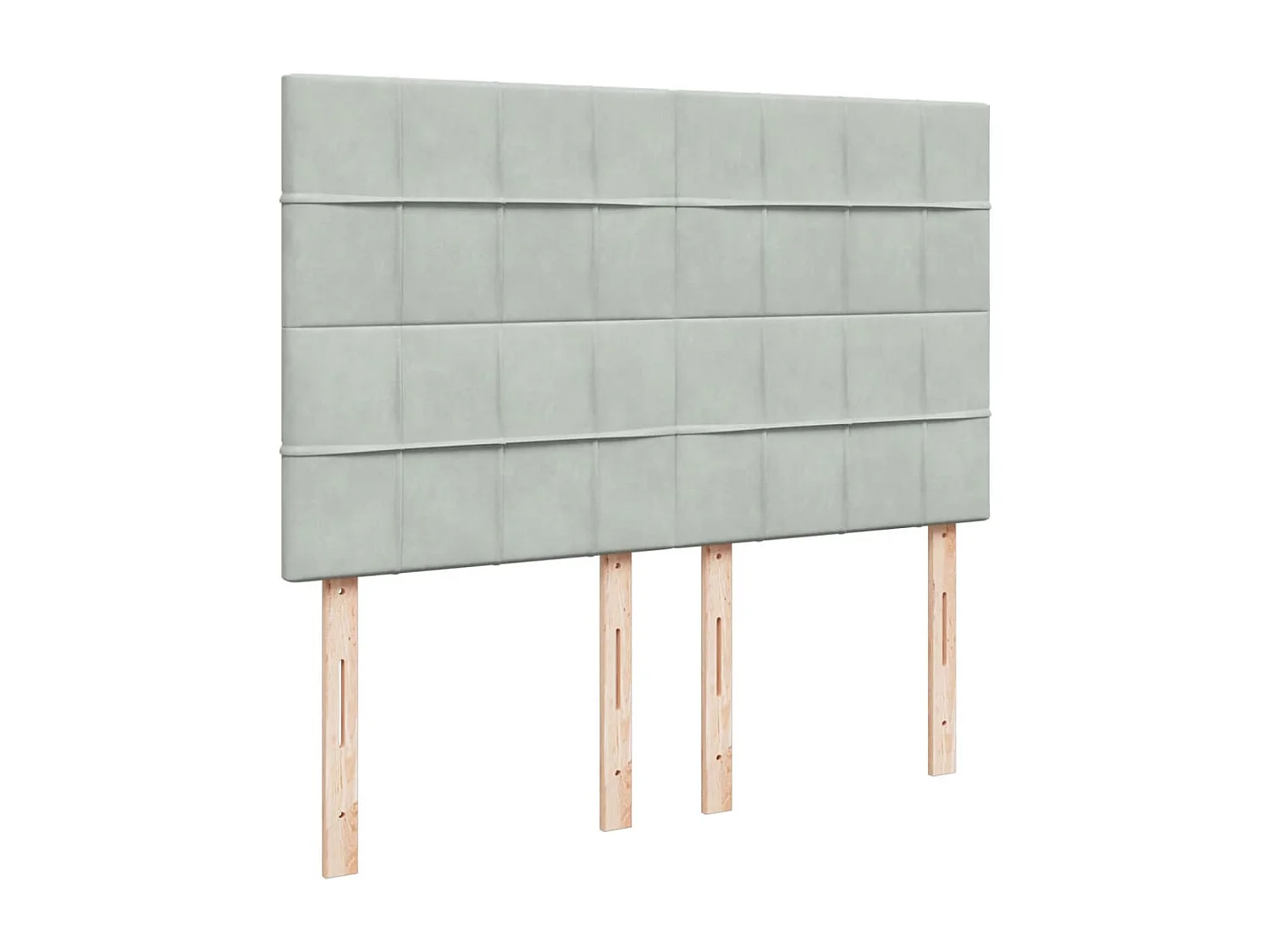 Boxspring met matras fluweel lichtgrijs 140x190 cm