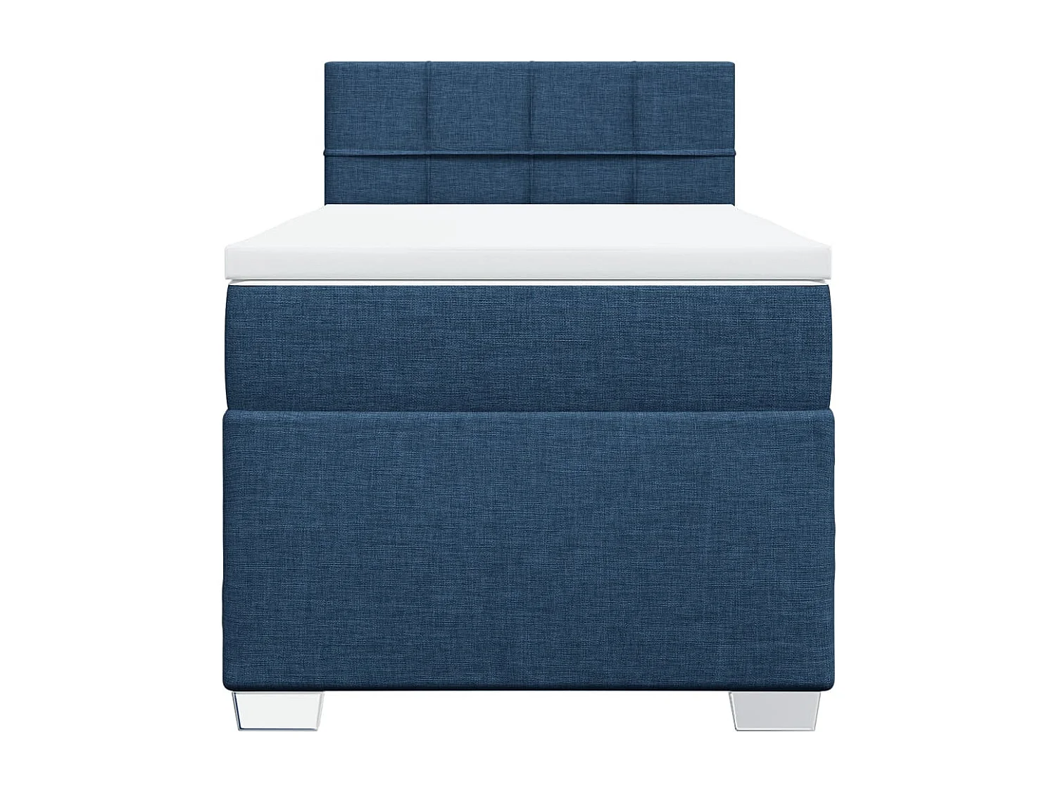 Cama com molas/colchão 80x200 cm tecido azul