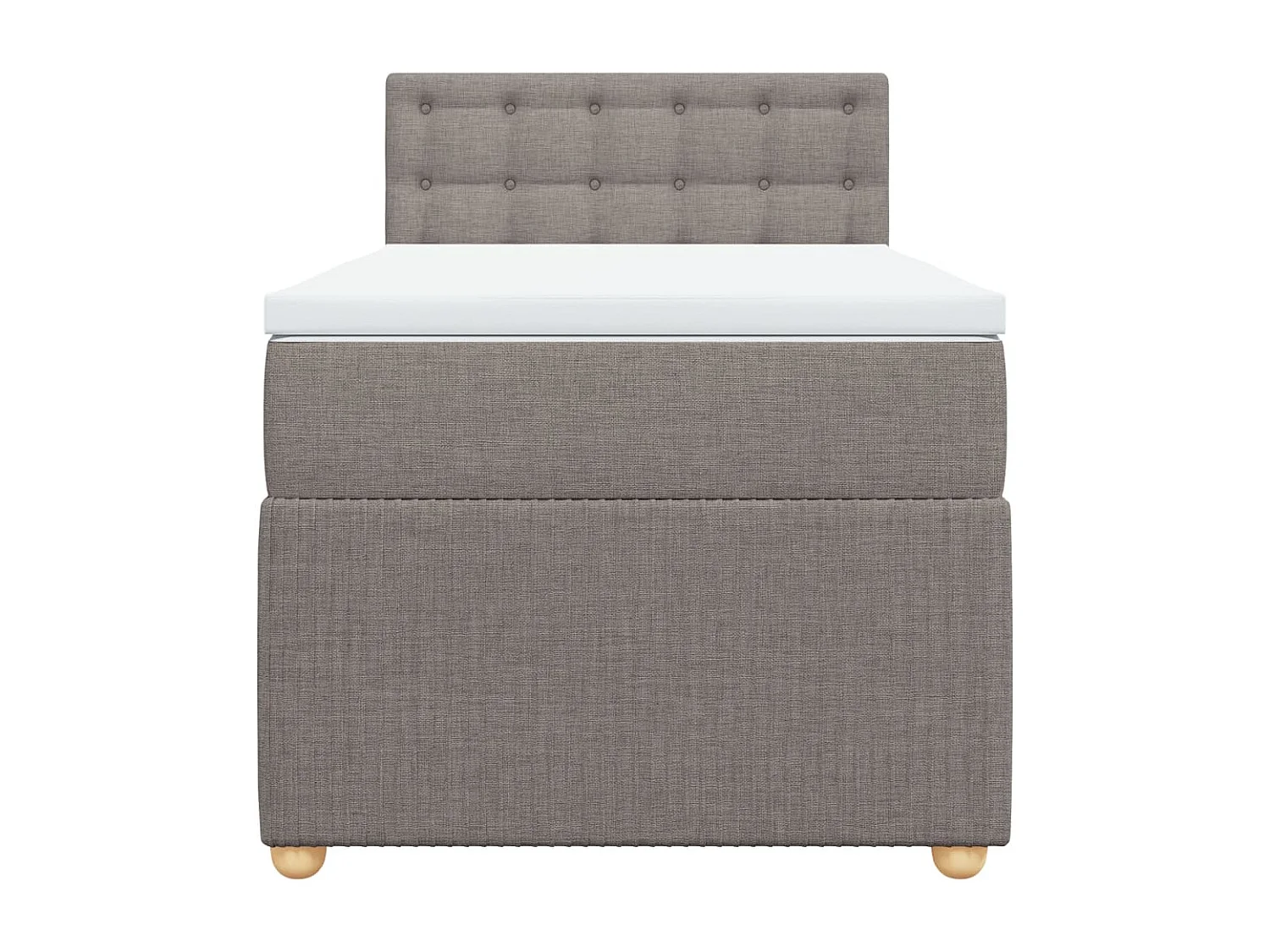 Sommier à lattes de lit avec matelas Taupe 80x200 cm Tissu