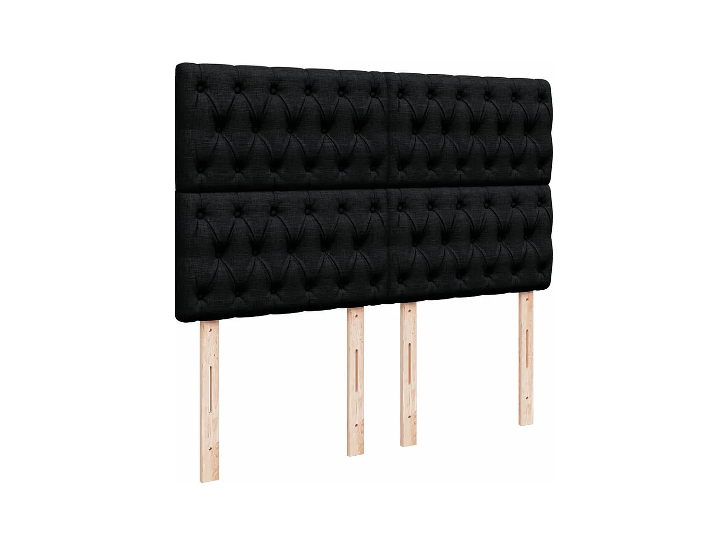 Sommier à lattes de lit avec matelas Noir 140x200 cm Tissu