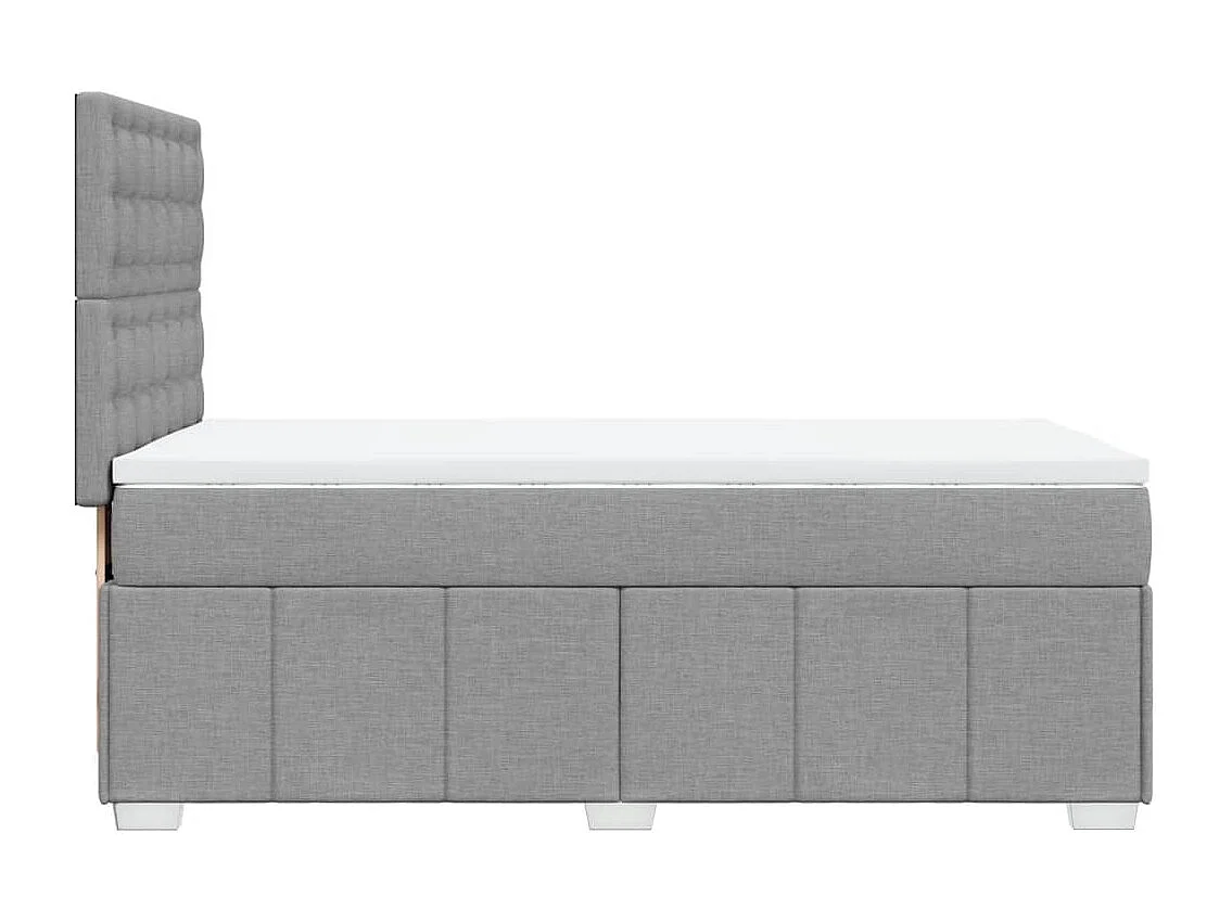 Sommier à lattes de lit avec matelas gris clair 80x200 cm tissu
