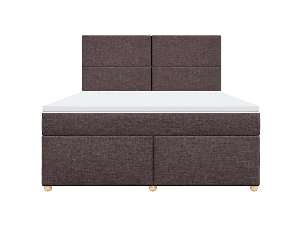 Sommier à lattes de lit avec matelas Marron foncé 180x200 cm