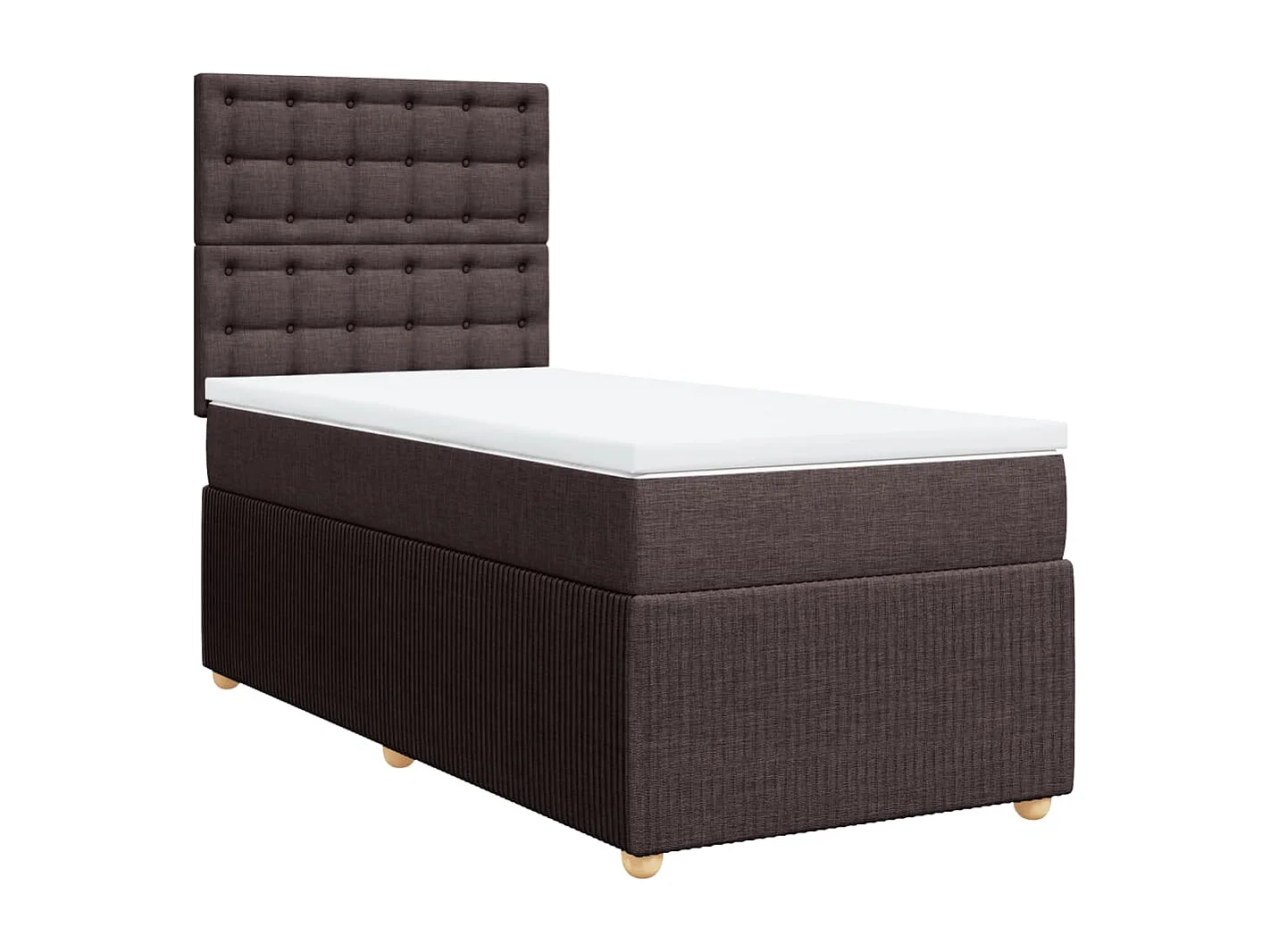 Sommier à lattes de lit avec matelas Marron foncé 80x200 cm