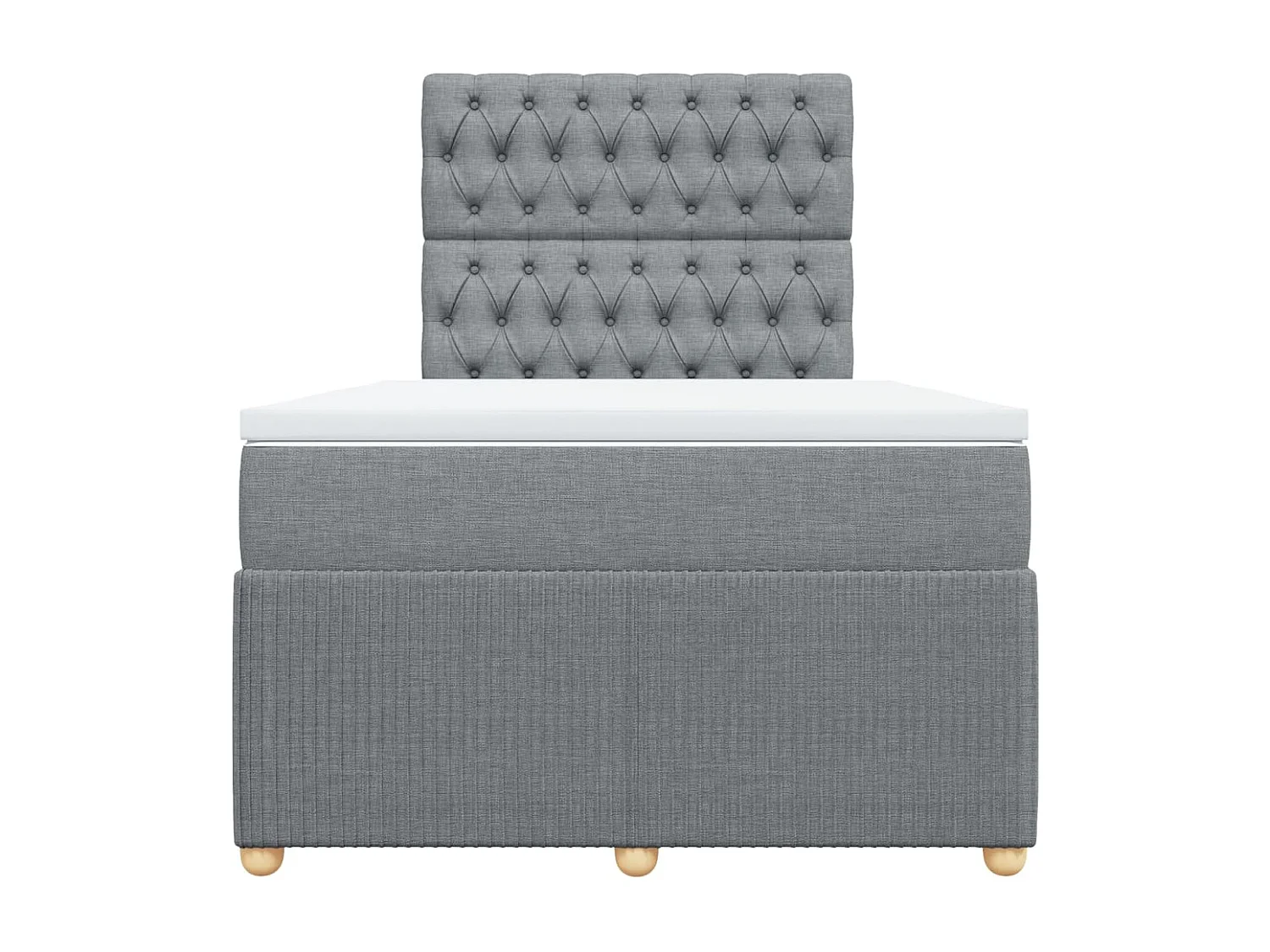 Sommier à lattes de lit avec matelas Gris clair 120x200cm Tissu