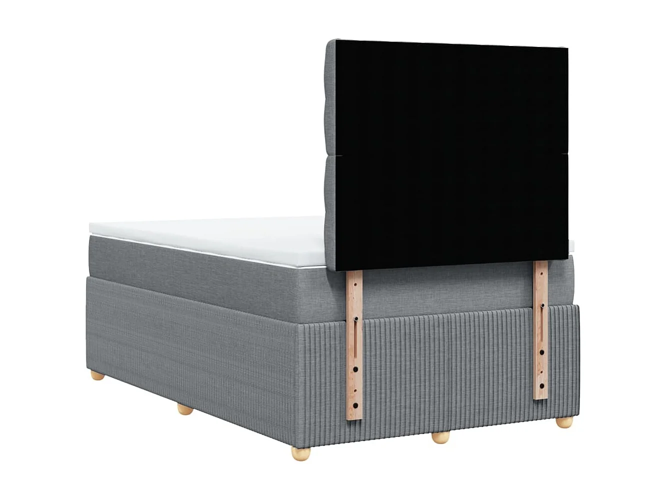 Sommier à lattes de lit avec matelas Gris clair 120x200cm Tissu