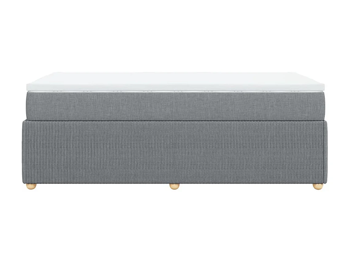 Sommier à lattes de lit avec matelas Gris clair 90x200 cm Tissu