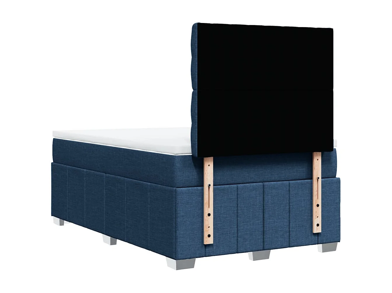 Sommier à lattes de lit avec matelas Bleu 120x200 cm Tissu