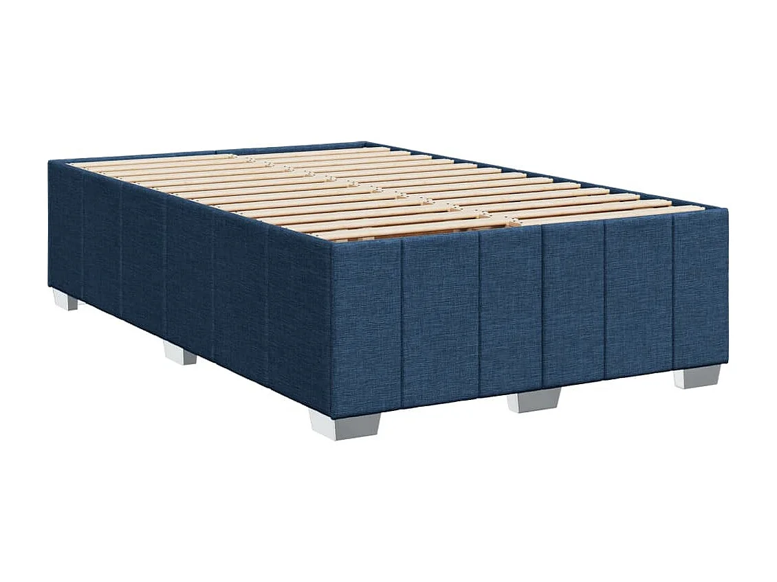 Sommier à lattes de lit avec matelas Bleu 120x200 cm Tissu