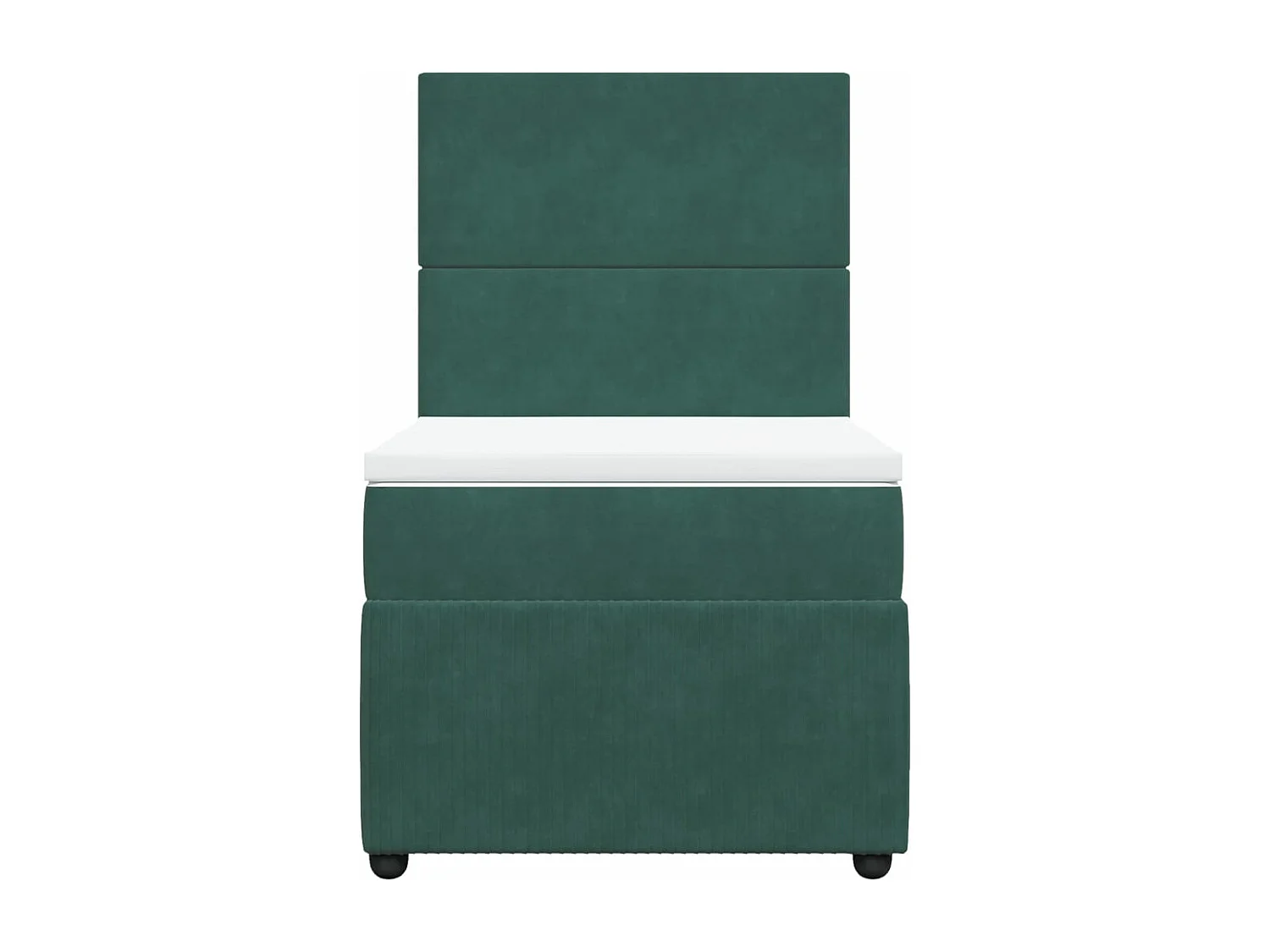 Sommier à lattes de lit avec matelas Vert foncé 90x200 cm