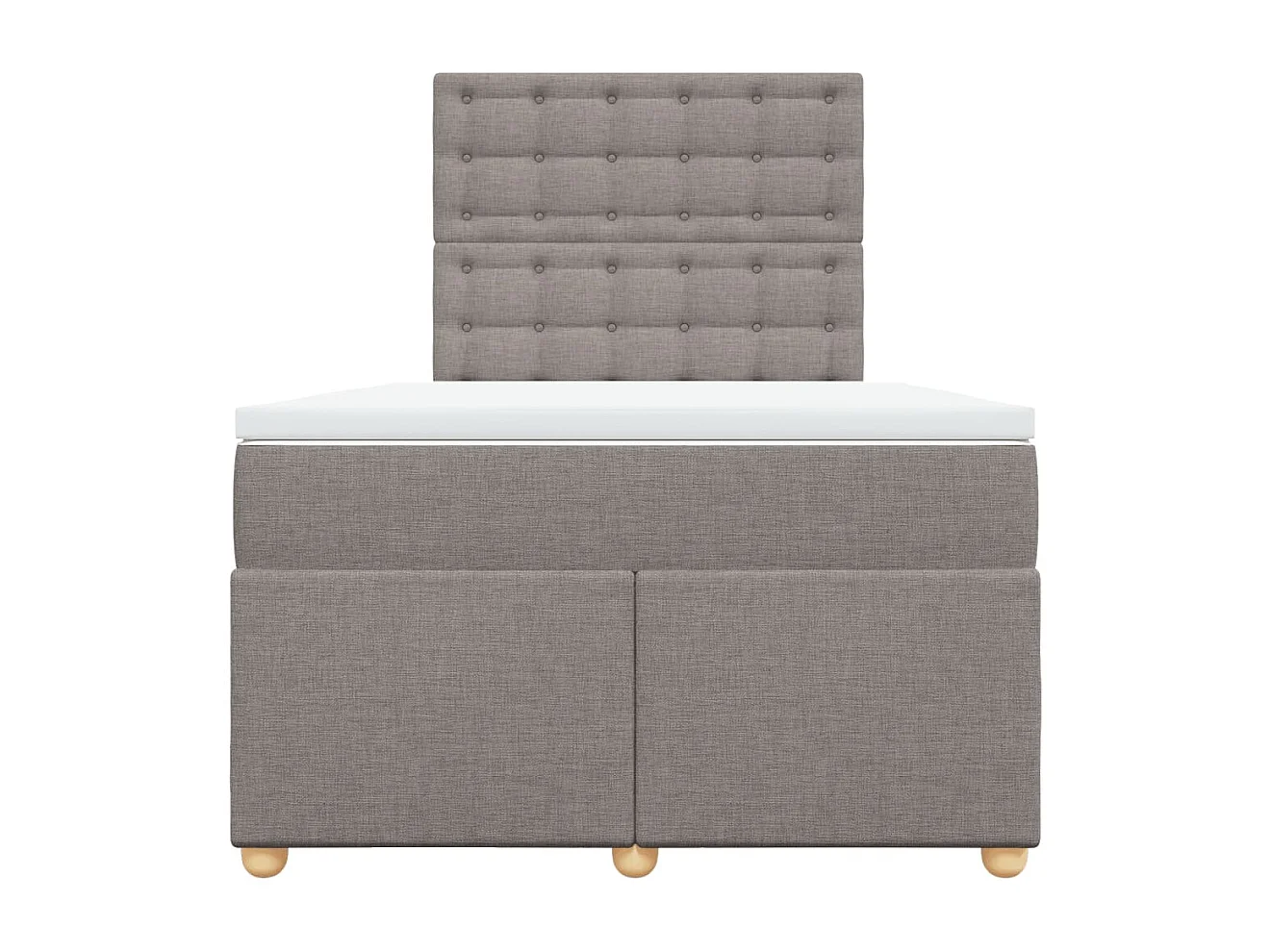 Sommier à lattes de lit avec matelas taupe 120x190 cm tissu
