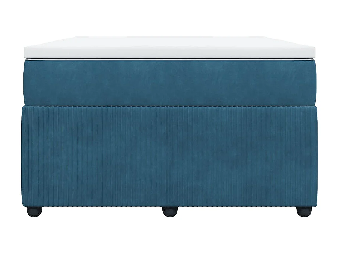 Sommier à lattes de lit et matelas Bleu foncé 120x200cm Velours