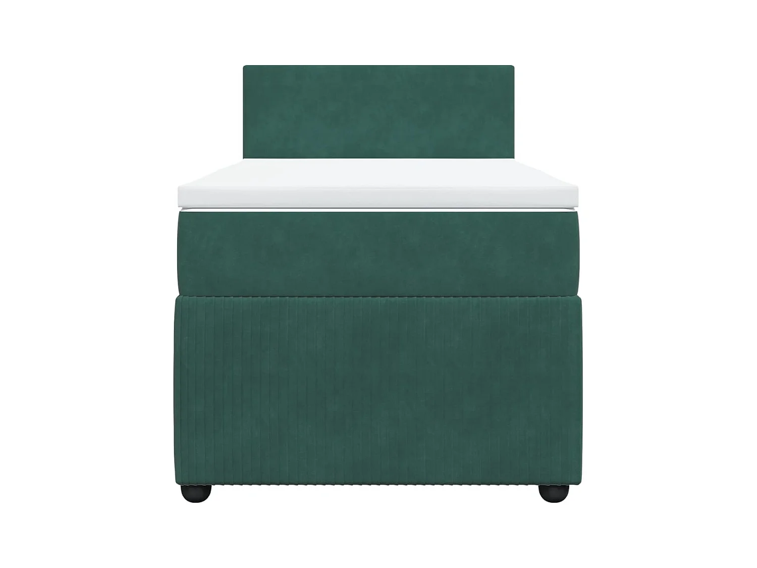 Sommier à lattes de lit avec matelas Vert foncé 100x200 cm