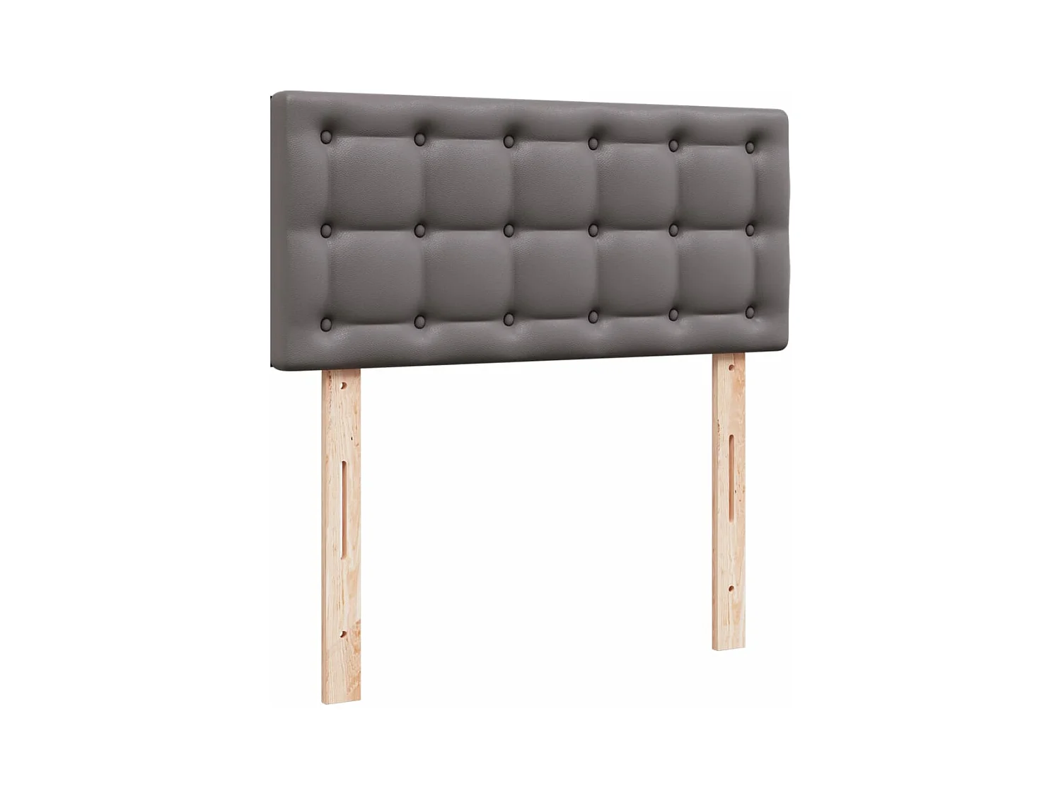 Sommier à lattes de lit avec matelas Gris 90x200 cm Similicuir