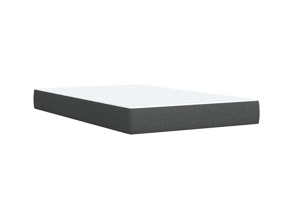 Cama boxspring com colchão 120x190 cm tecido cinzento-escuro