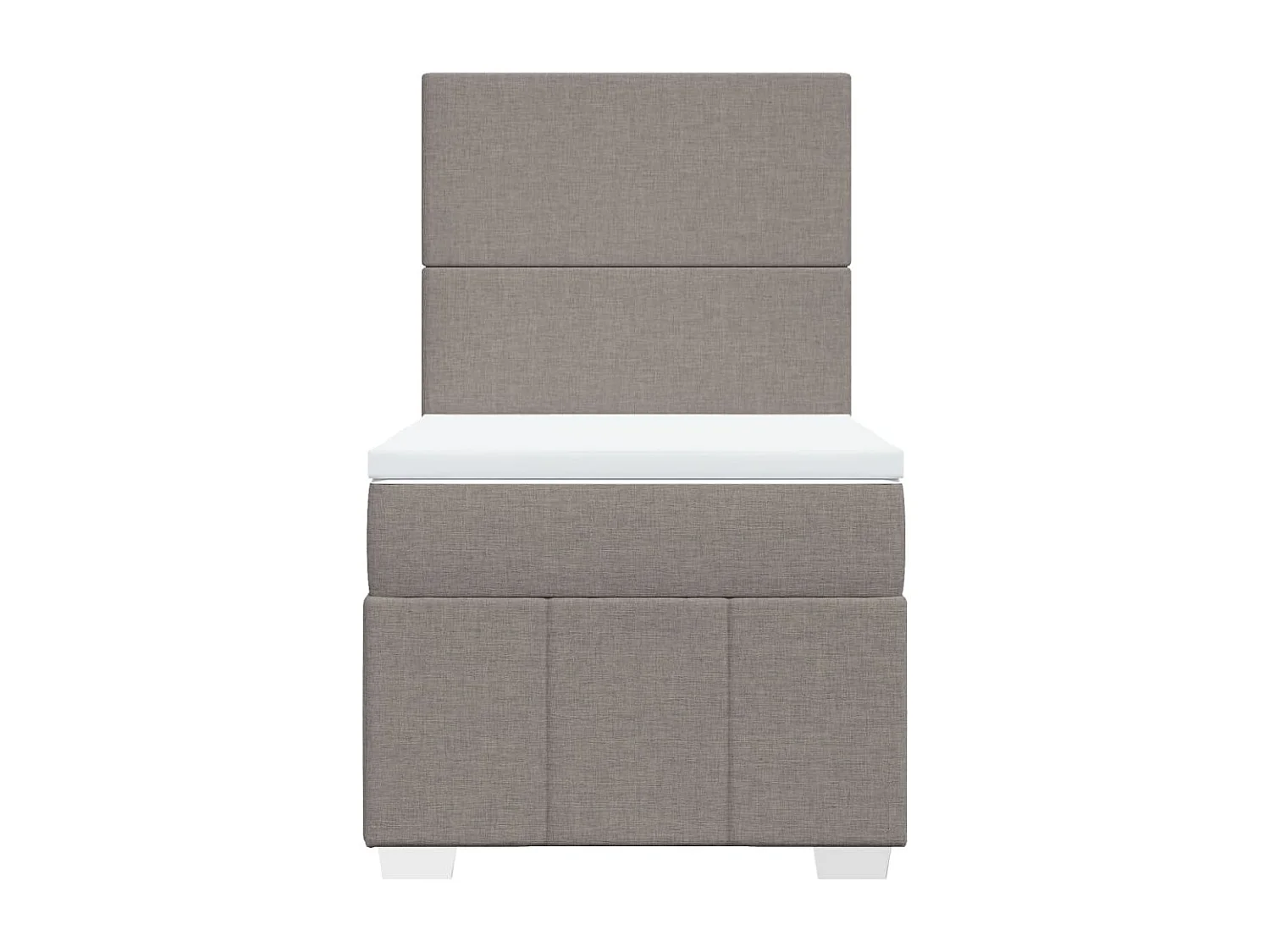 Boxspring met matras stof taupe 90x200 cm