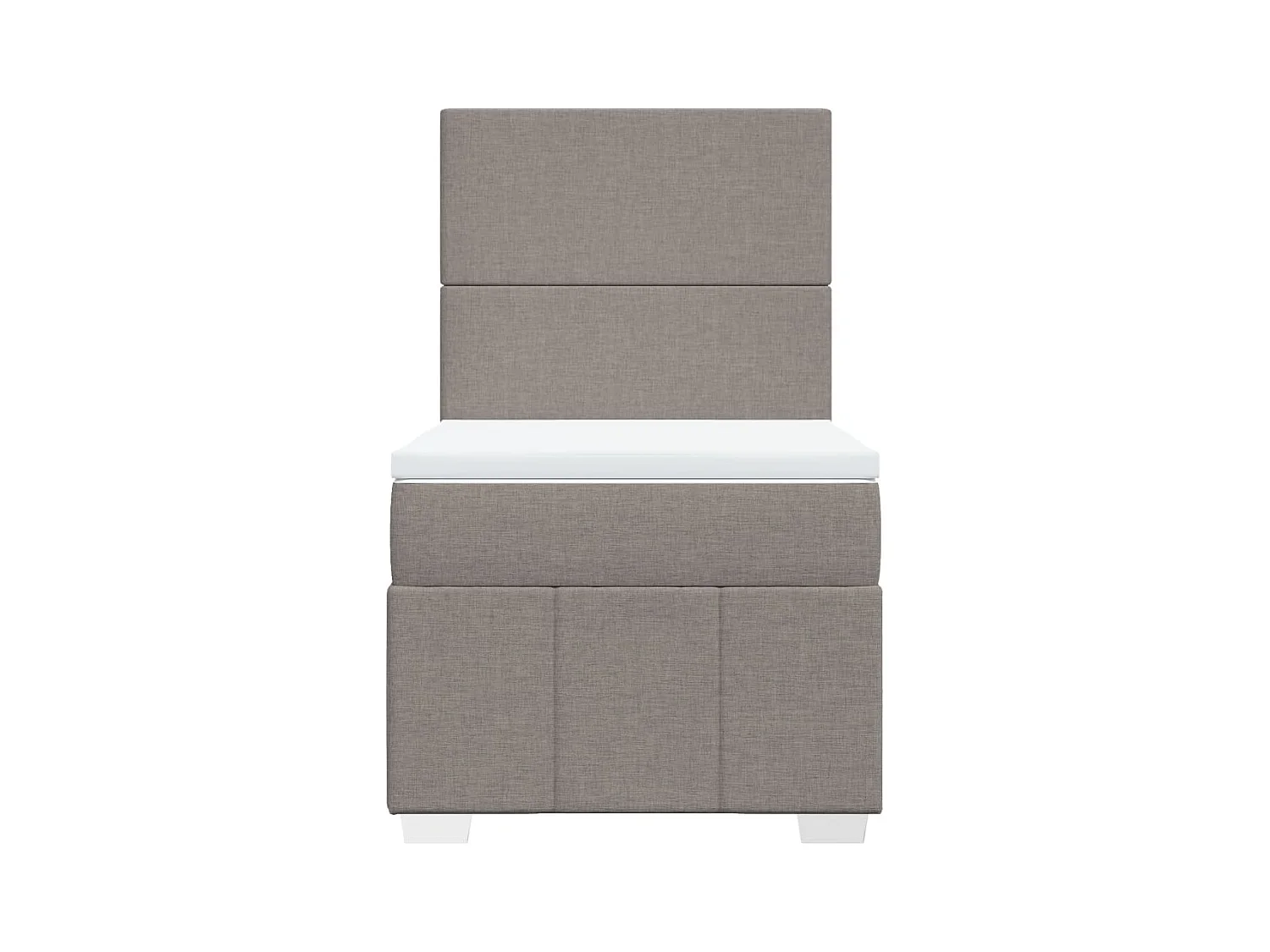 Sommier à lattes de lit avec matelas Taupe 90x200 cm Tissu