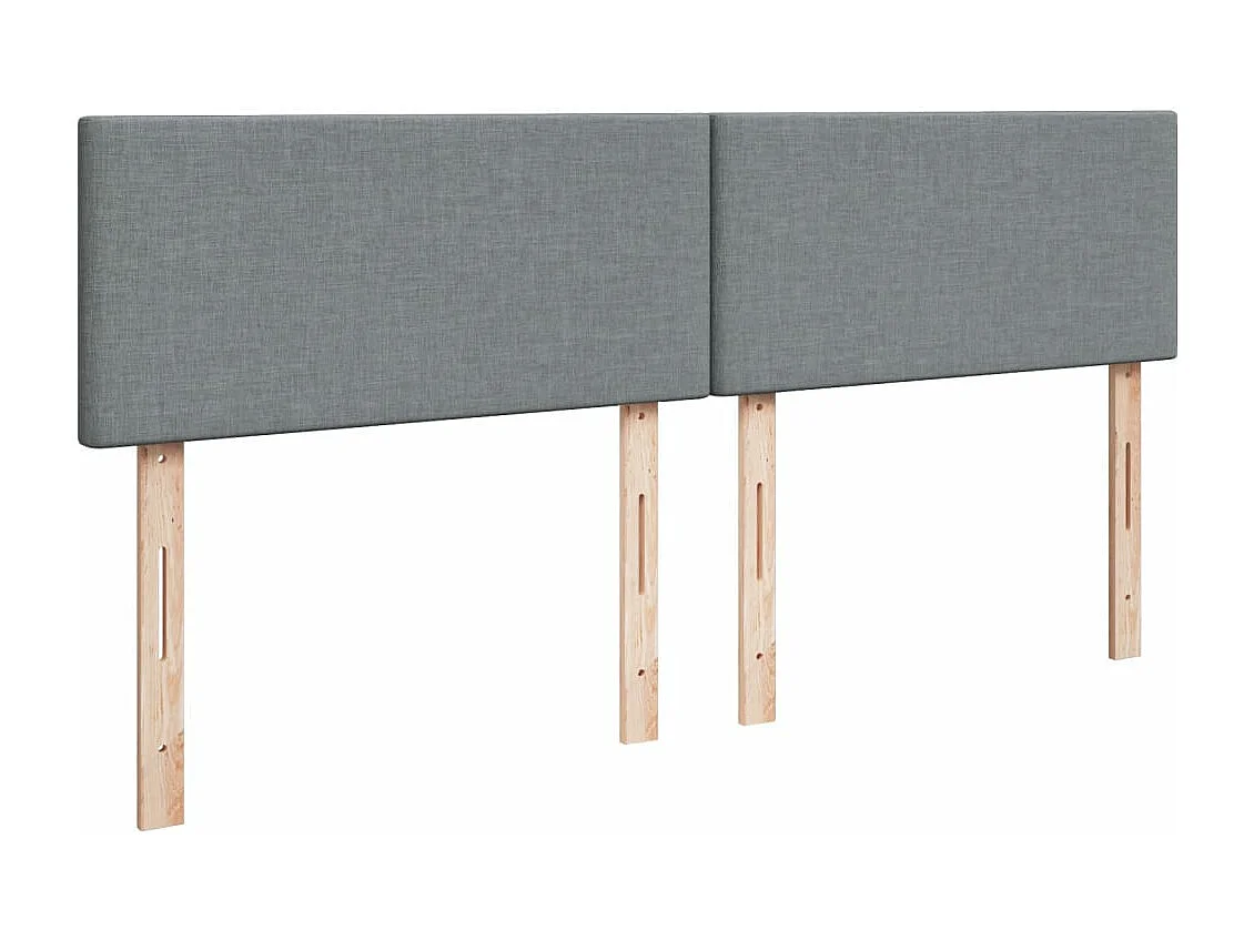 Sommier à lattes de lit avec matelas Gris clair 180x200cm Tissu