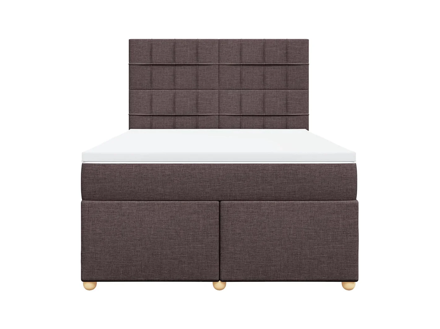 Sommier à lattes de lit avec matelas Marron foncé 160x200 cm