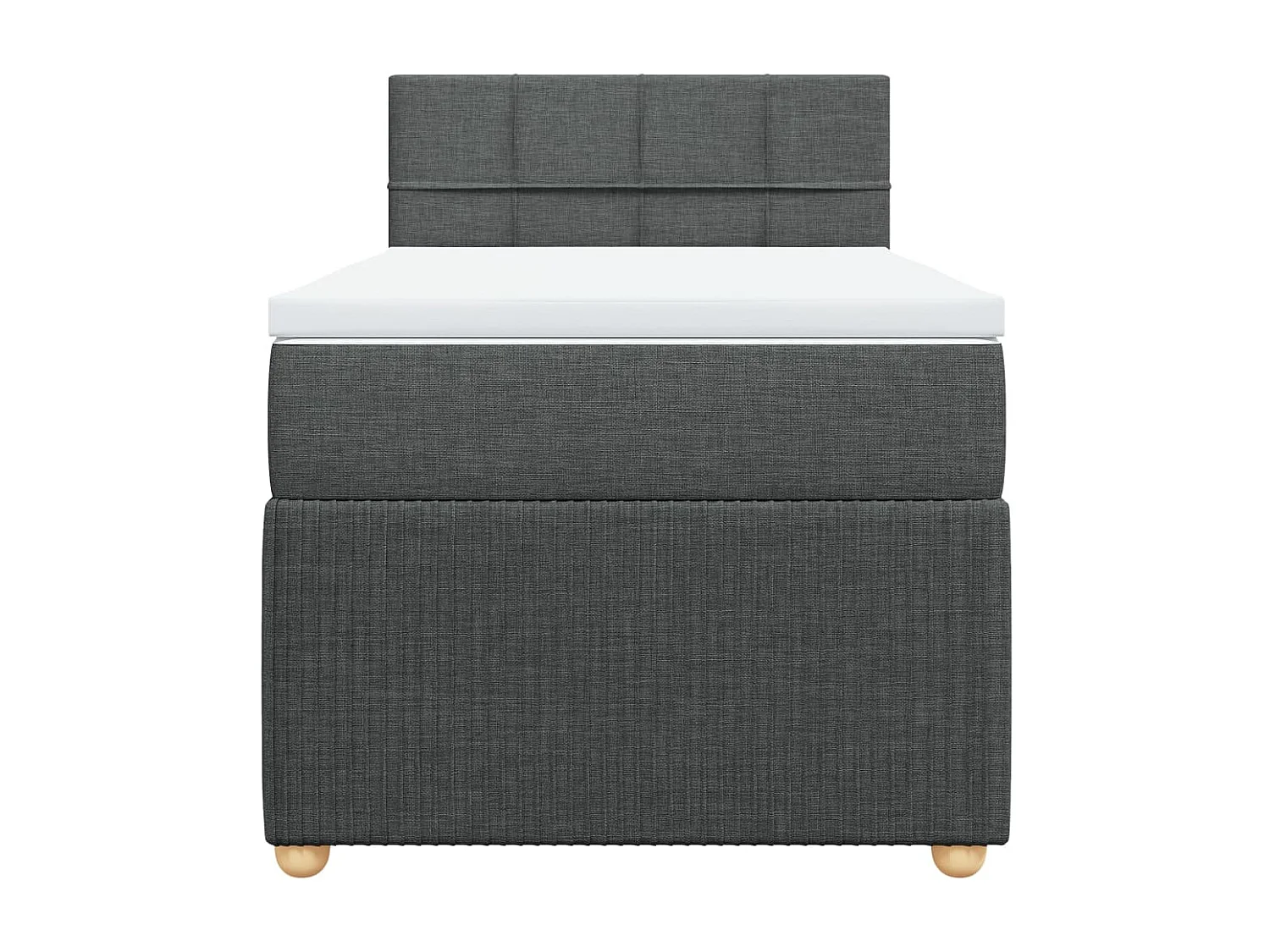 Boxspring met matras stof donkergrijs 80x200 cm