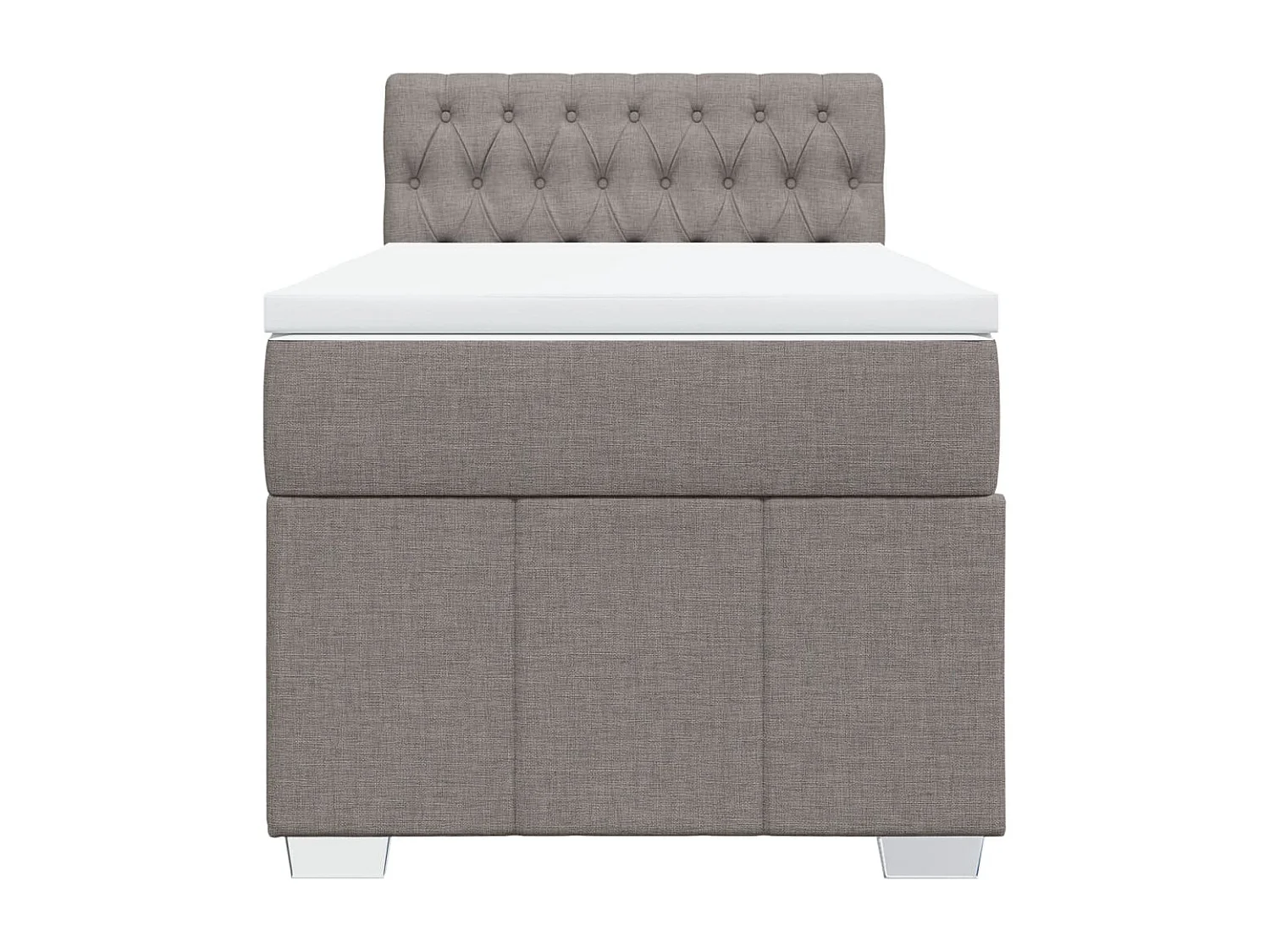 Sommier à lattes de lit avec matelas Taupe 90x200 cm Tissu