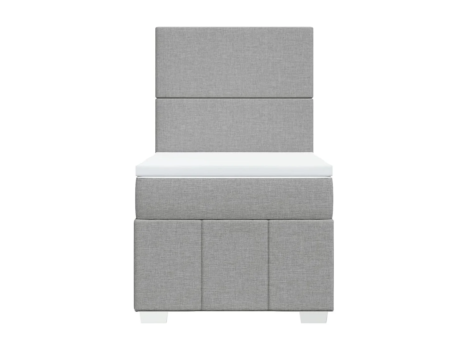 Sommier à lattes de lit avec matelas Gris clair 100x200cm Tissu