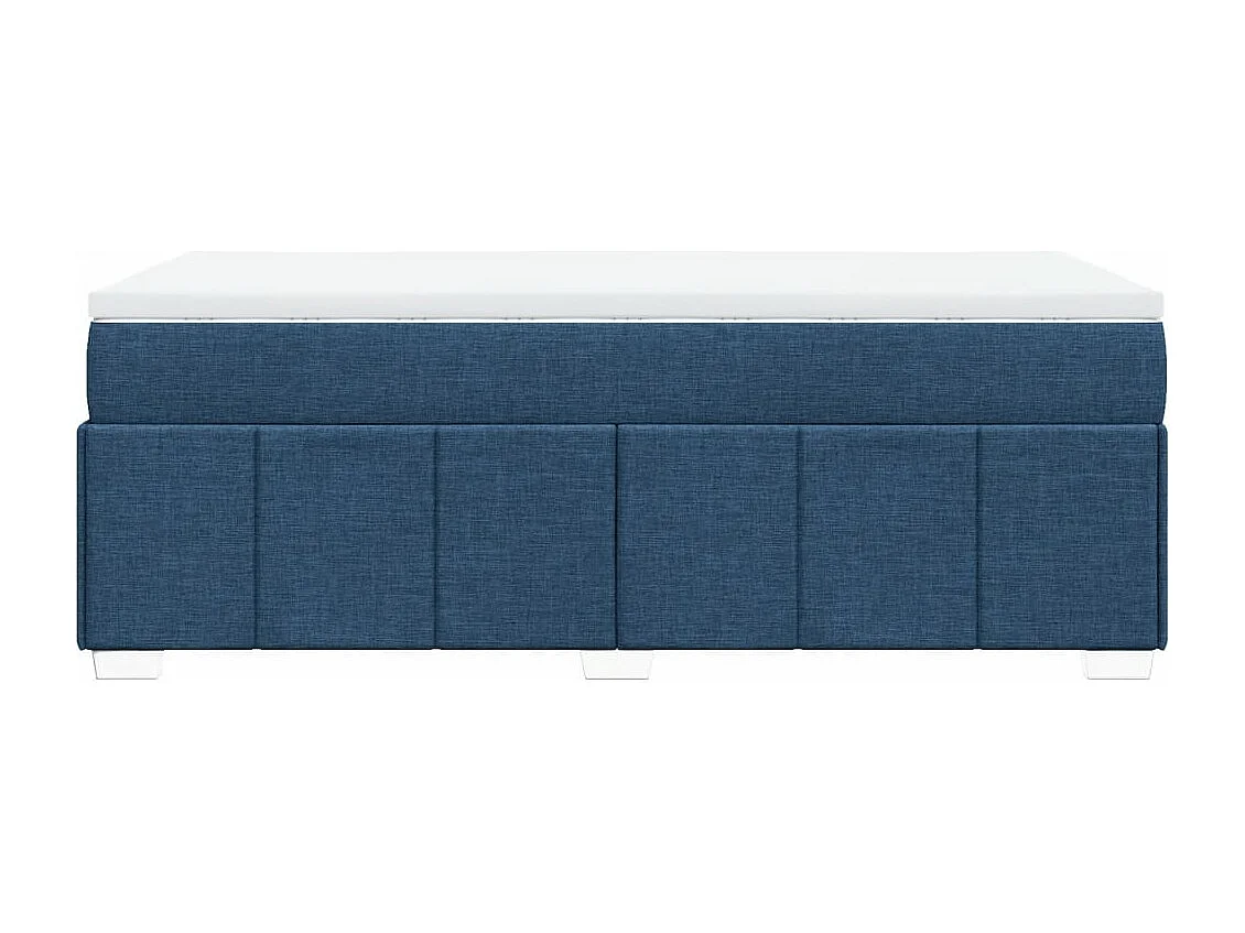 Sommier à lattes de lit avec matelas Bleu 90x190 cm Tissu