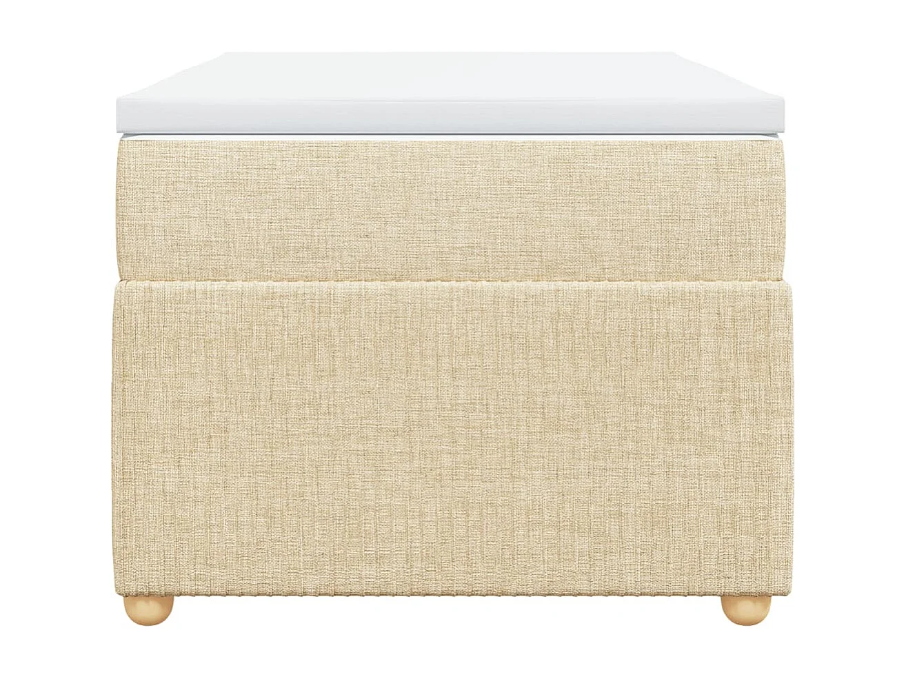 Sommier à lattes de lit avec matelas Crème 80x200 cm Tissu