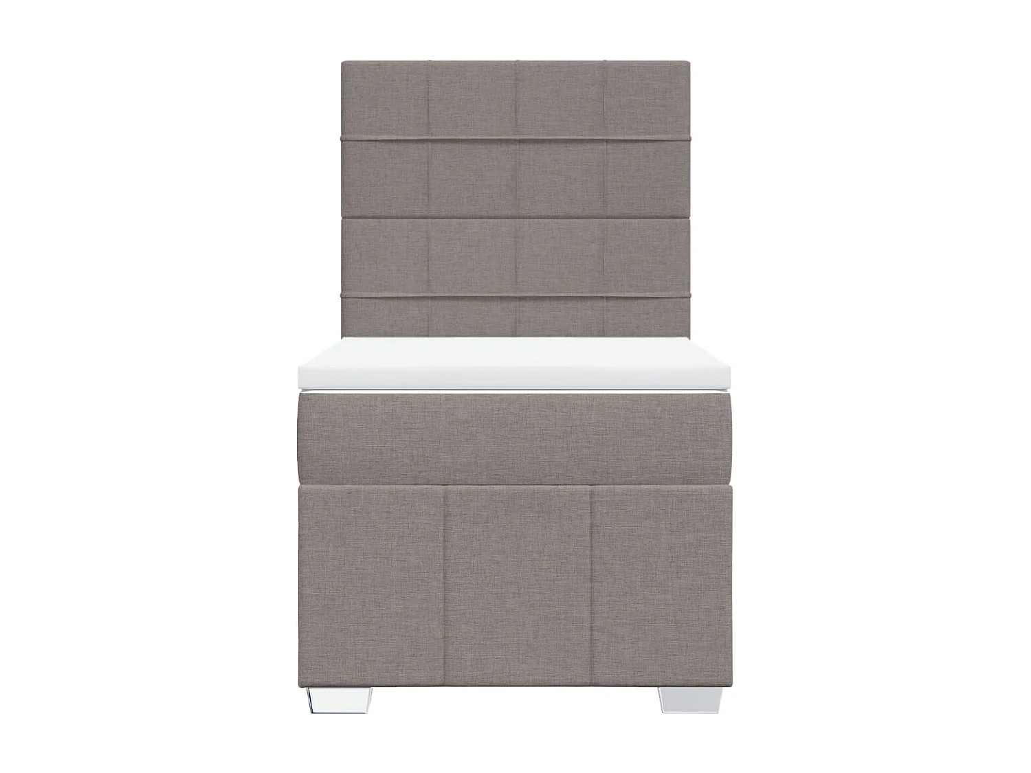 Sommier à lattes de lit avec matelas Taupe 80x200 cm Tissu