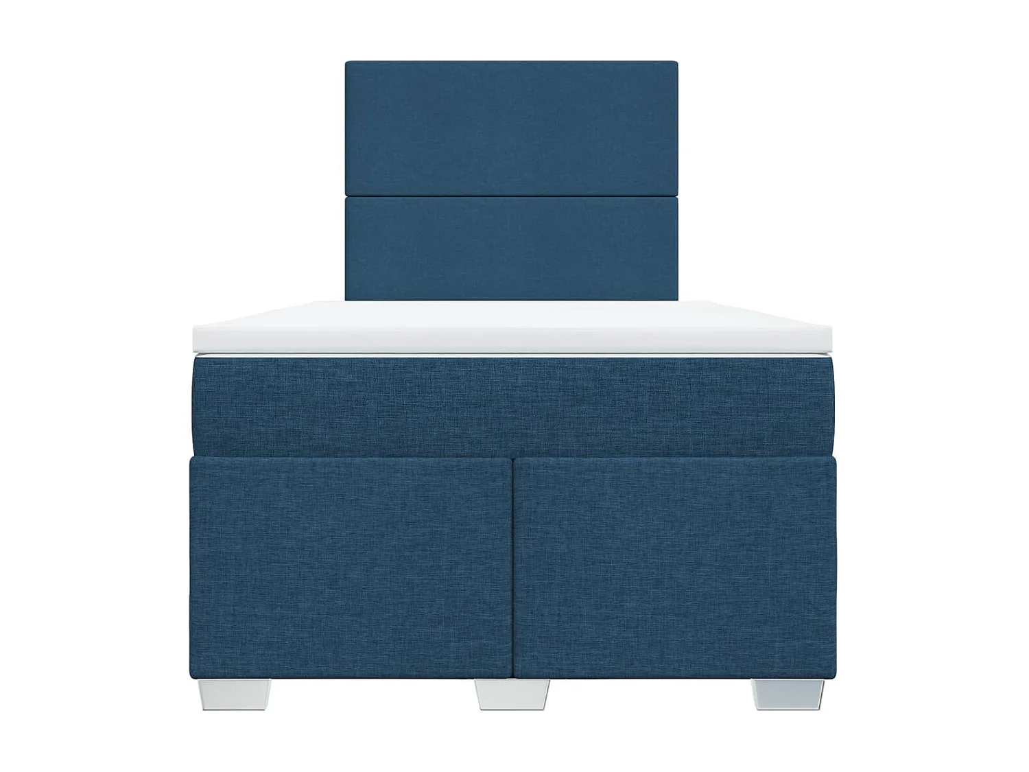Boxspring met matras stof blauw 120x190 cm