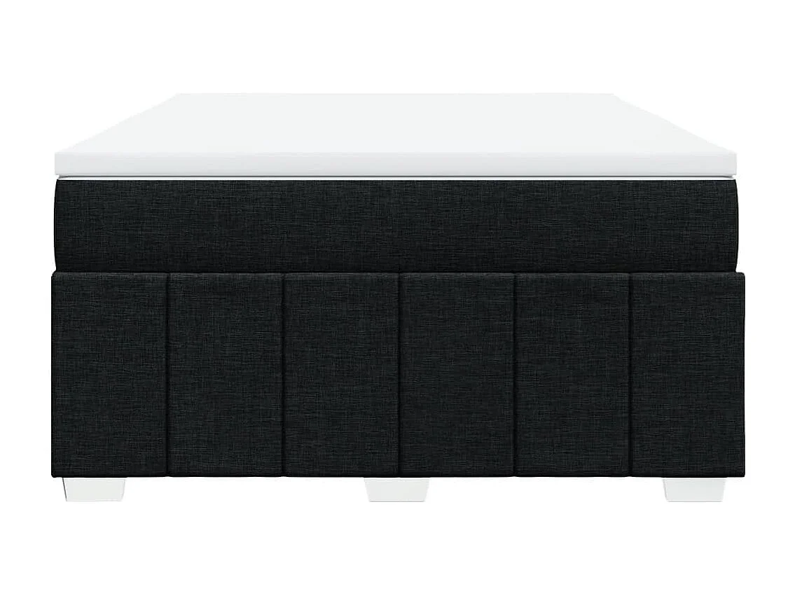 Boxspring met matras stof zwart 140x200 cm