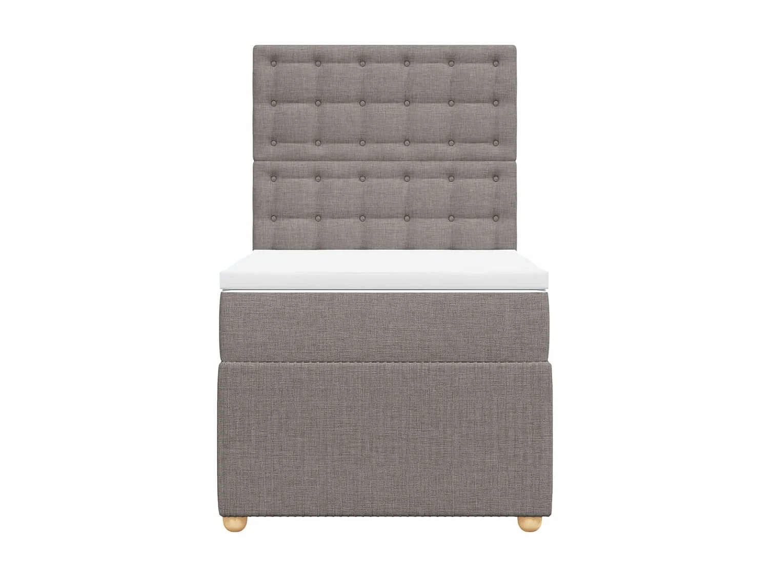 Sommier à lattes de lit avec matelas Taupe 100x200 cm Tissu