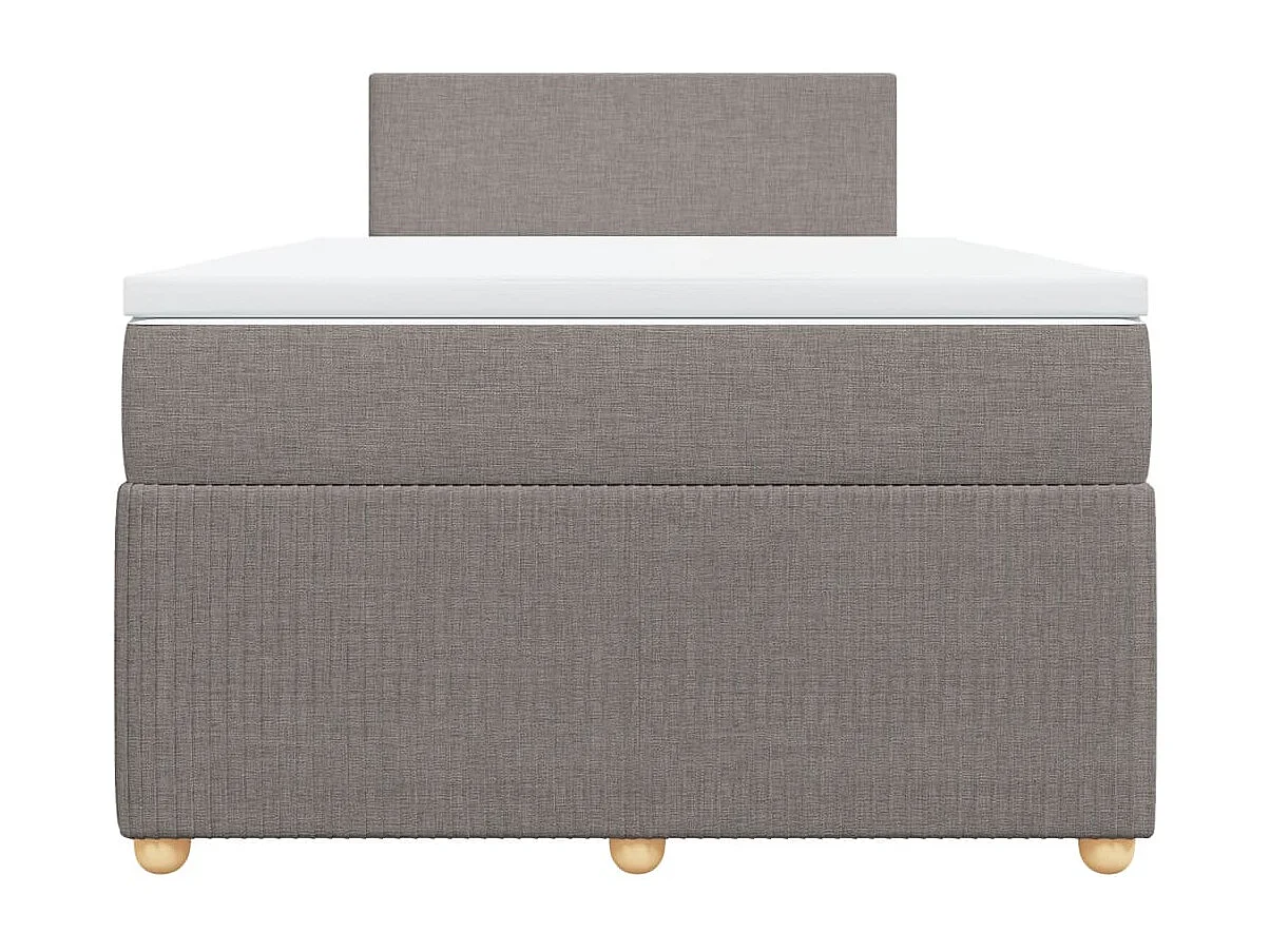 Boxspring met matras stof taupe 120x190 cm