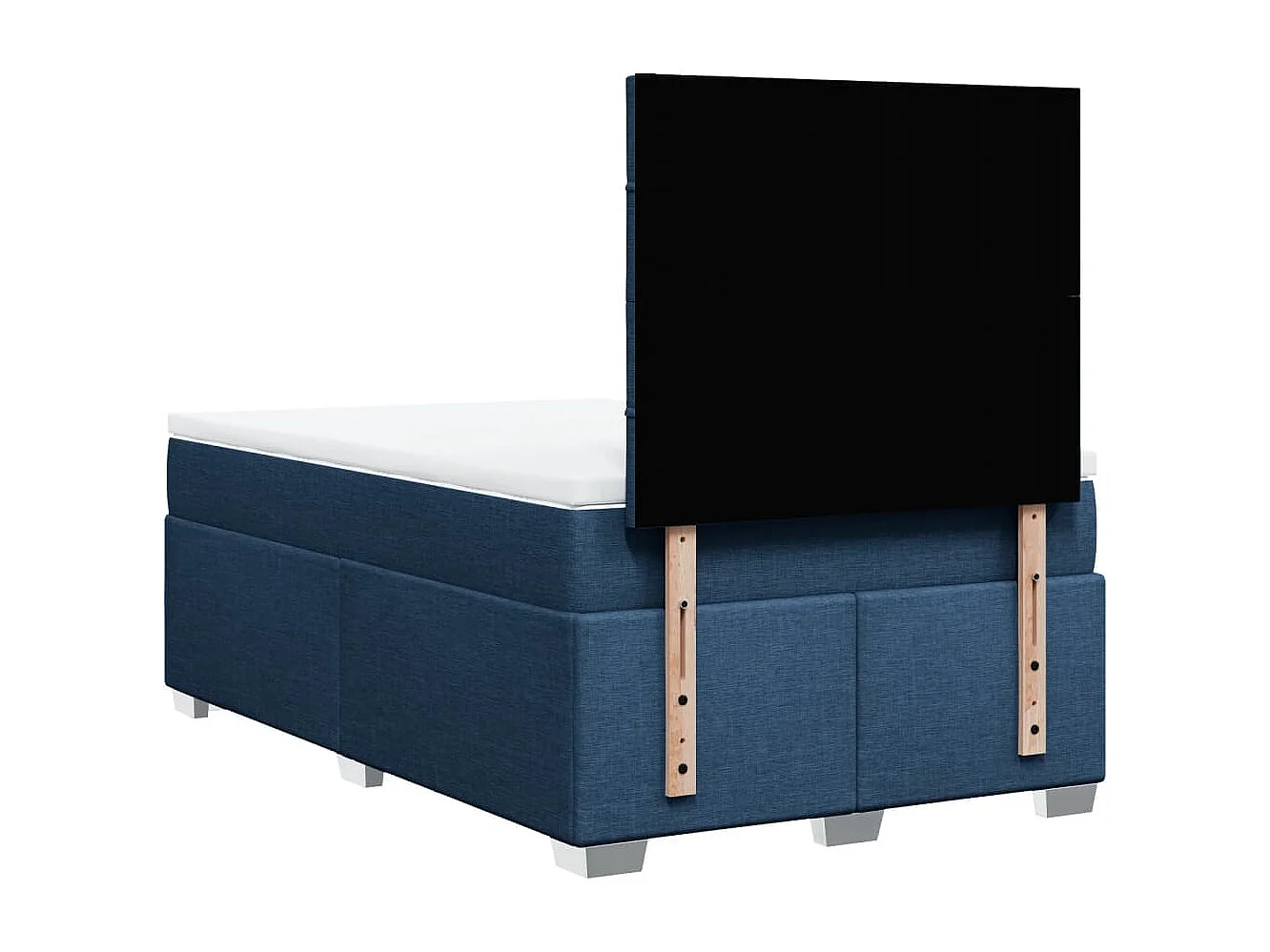 Sommier à lattes de lit avec matelas bleu 120x190 cm tissu