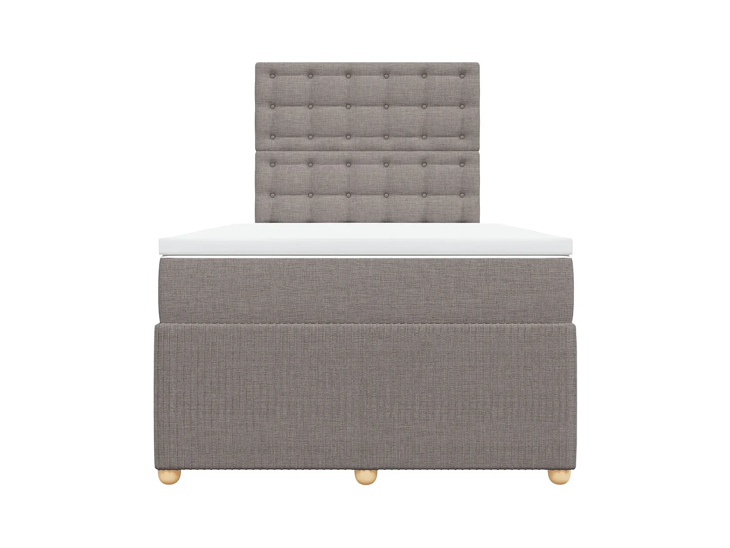 Sommier à lattes de lit avec matelas taupe 120x190 cm tissu