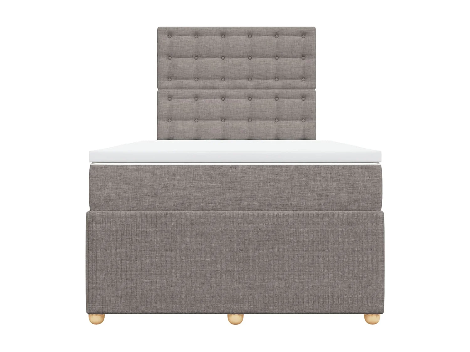 Sommier à lattes de lit avec matelas taupe 120x190 cm tissu