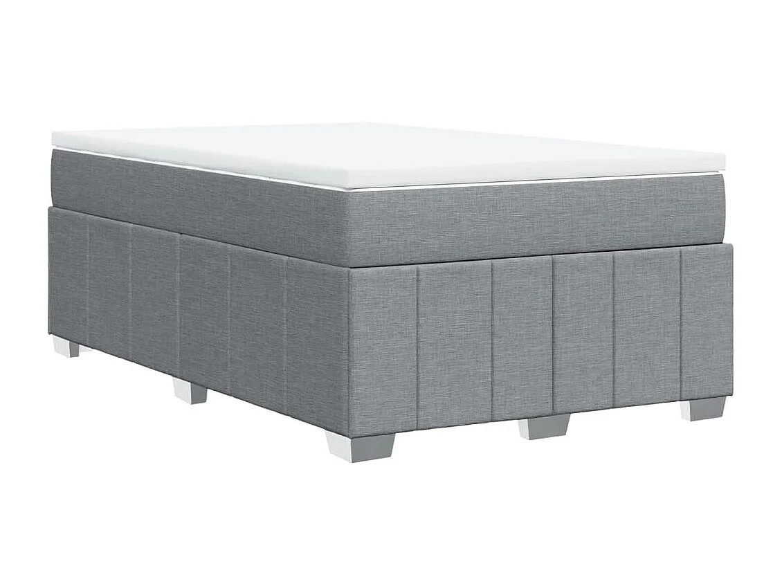 Sommier à lattes de lit avec matelas Gris clair 120x200cm Tissu
