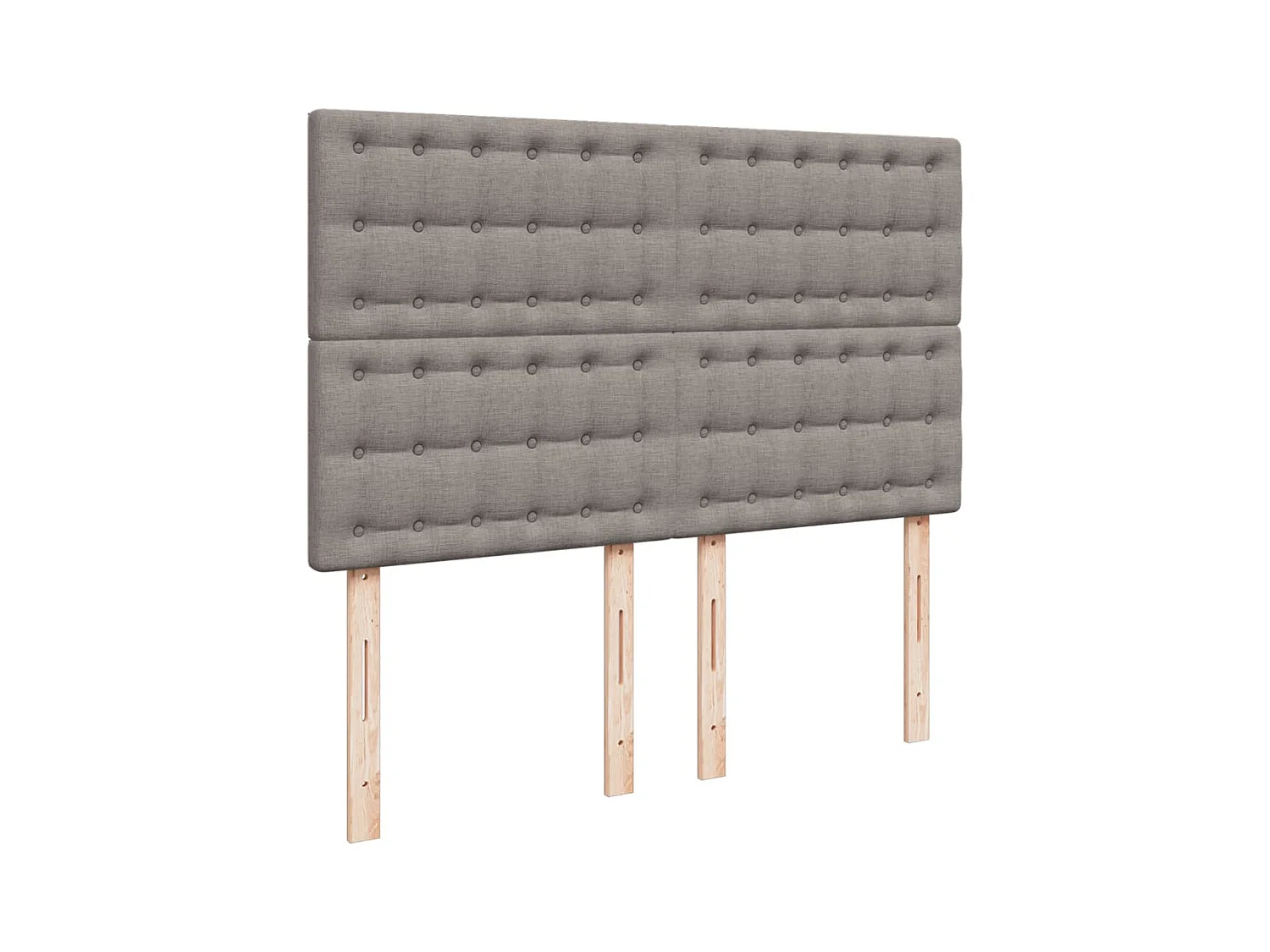 Sommier à lattes de lit avec matelas Taupe 160x200 cm Tissu