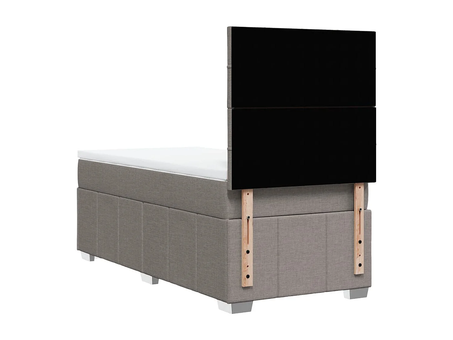 Sommier à lattes de lit avec matelas Taupe 80x200 cm Tissu