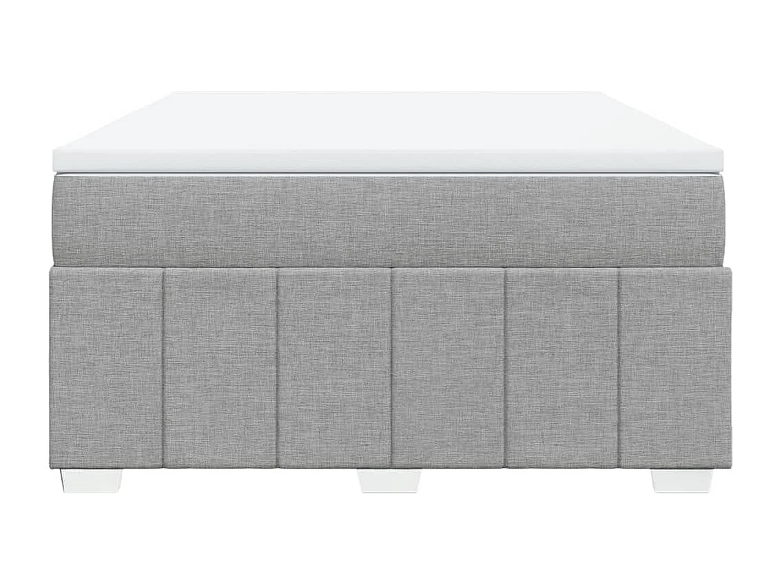 Boxspring met matras stof lichtgrijs 140x200 cm