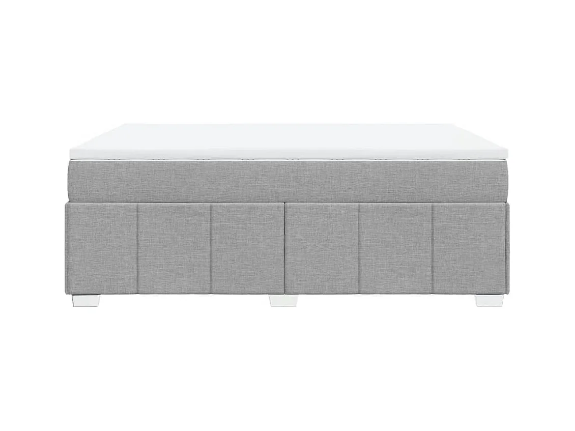 Sommier à lattes de lit avec matelas Gris clair 140x200cm Tissu