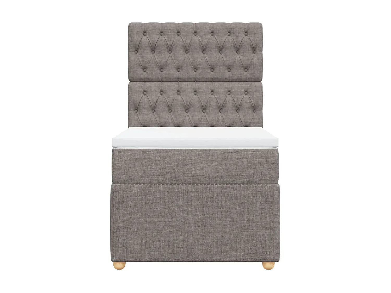 Sommier à lattes de lit avec matelas Taupe 100x200 cm Tissu